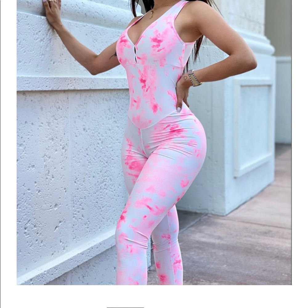 Pink marble jumpsuit